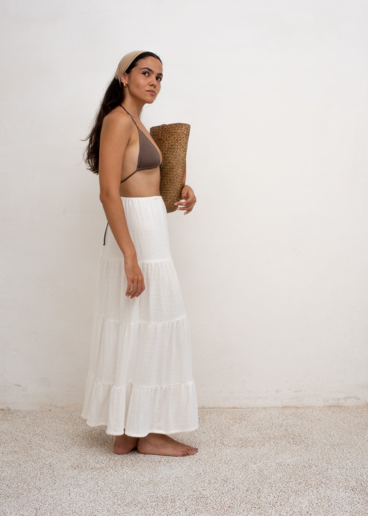 The Cotton Skirt — White Cotton