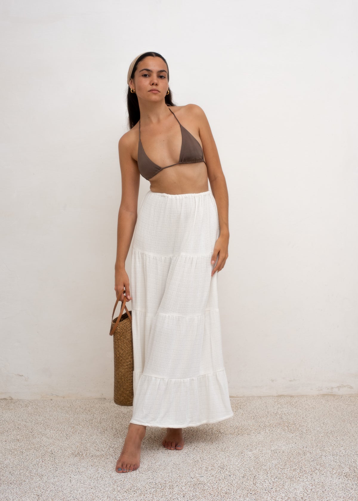 The Cotton Skirt — White Cotton
