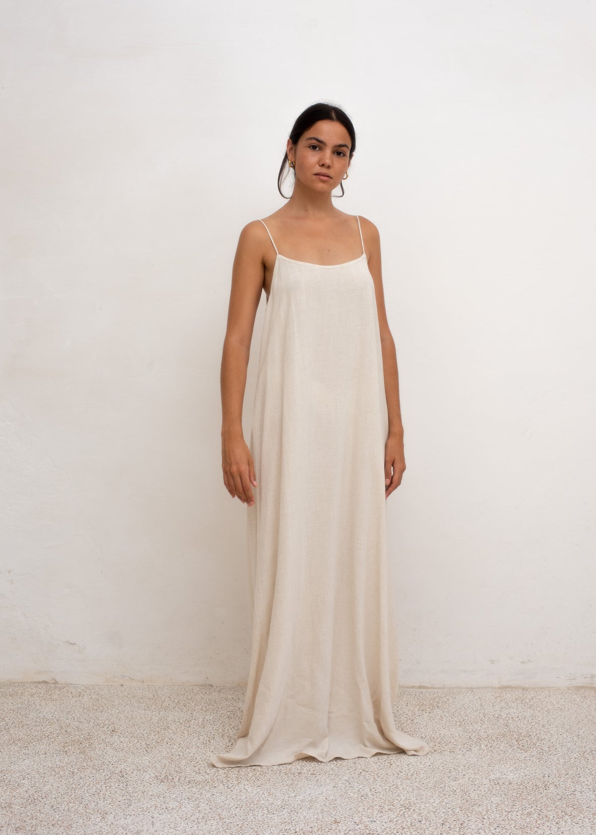 Tessa Dress — Oat Linen Cotton