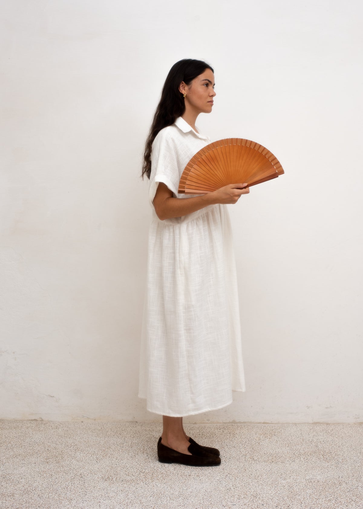 Gabrielle Dress — White Cotton