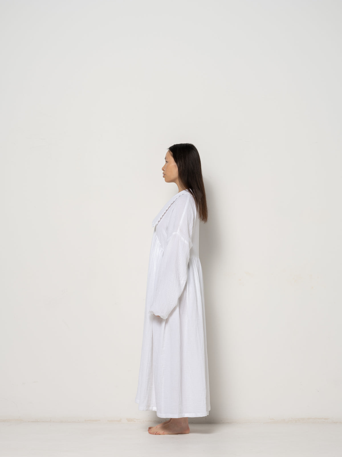 Dress Maribél - White Cotton Gauze