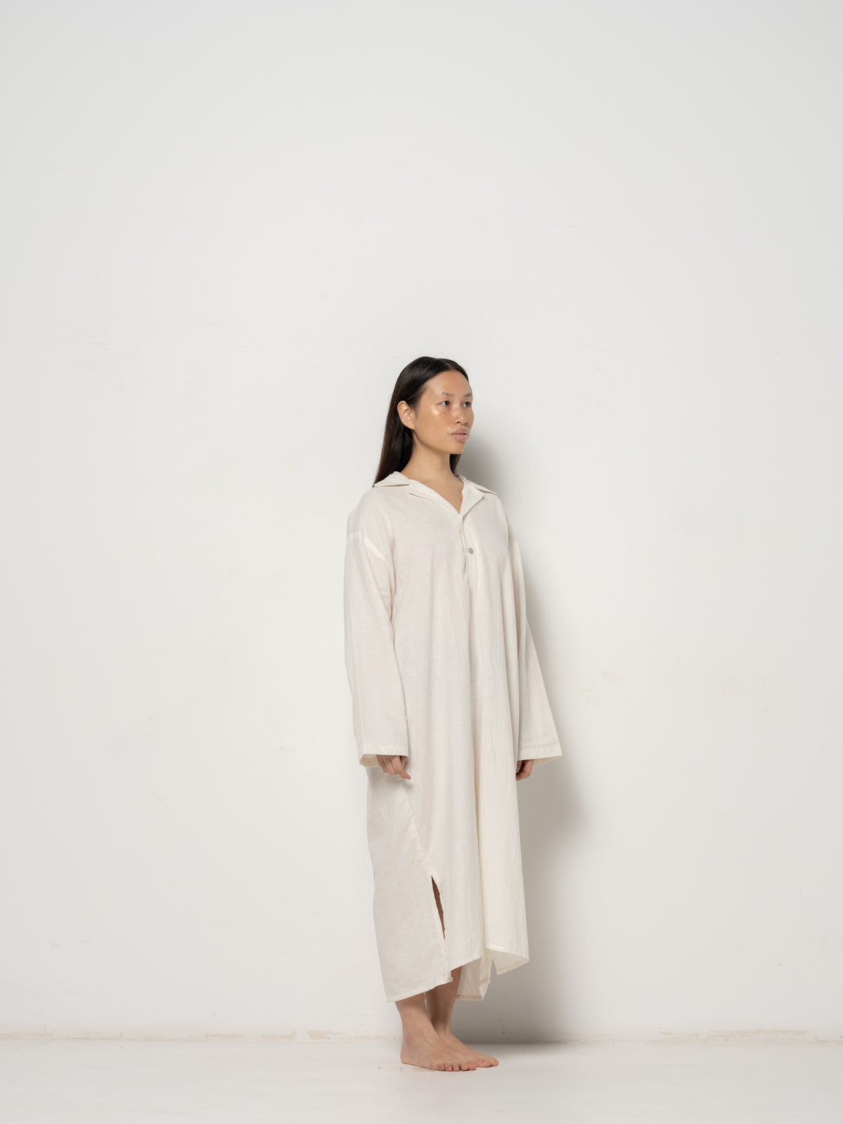 Greta Longsleeve Dress - Natural Dye Hemp Organic Cotton