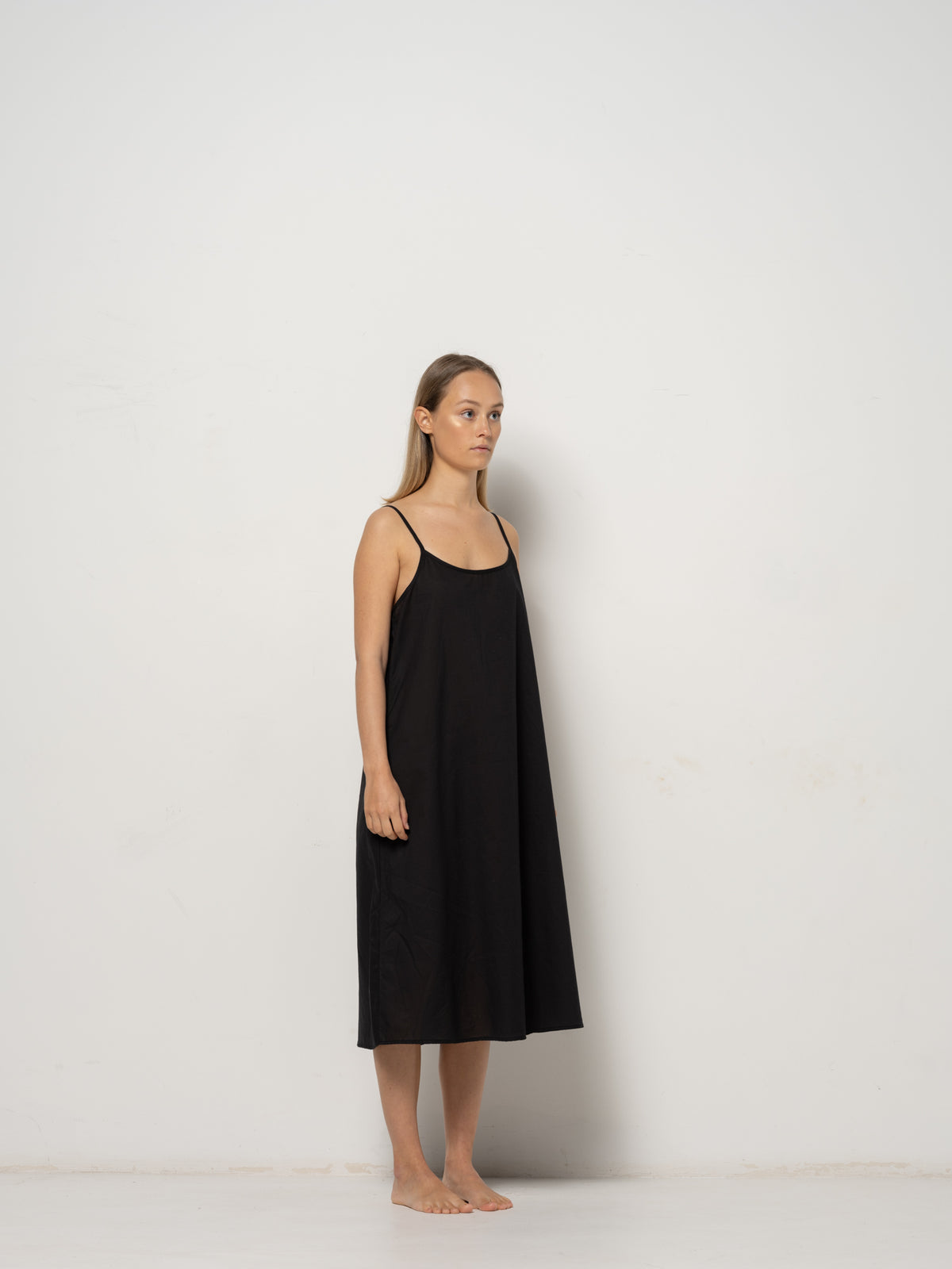 Thea Dress - Black Cotton