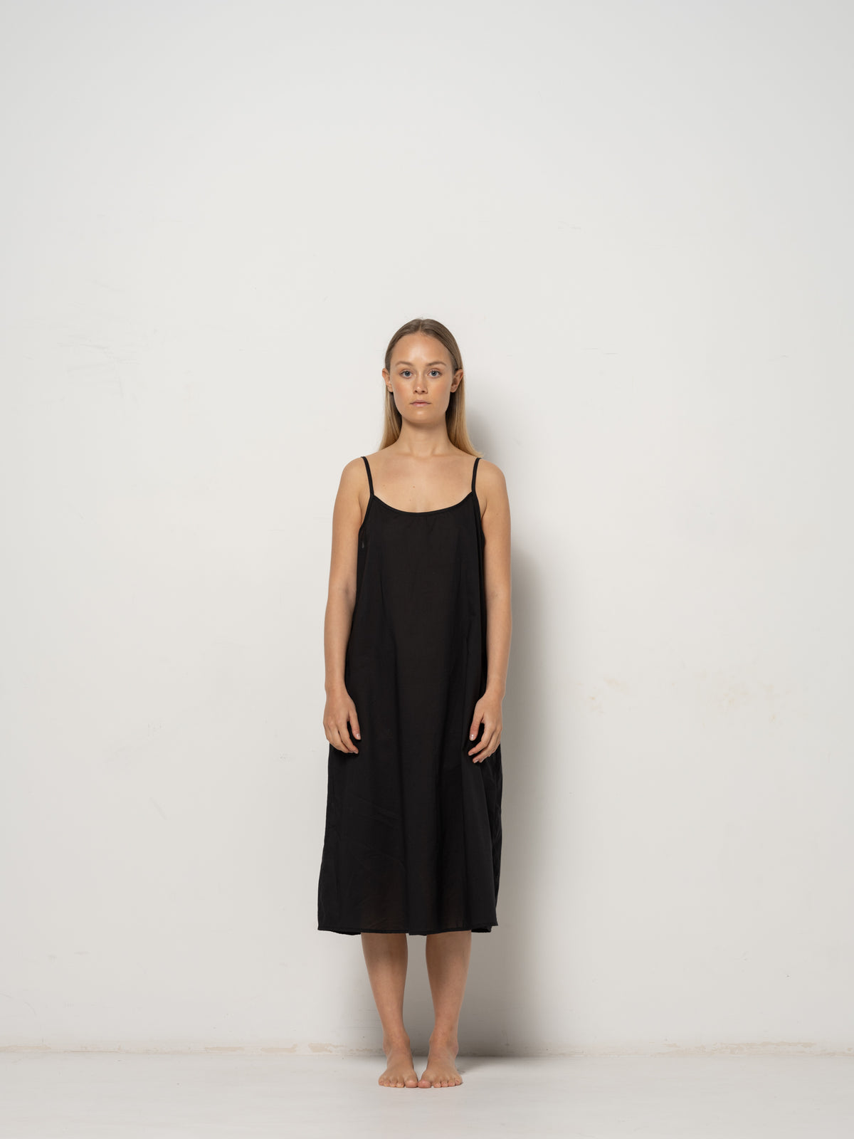 Thea Dress - Black Cotton