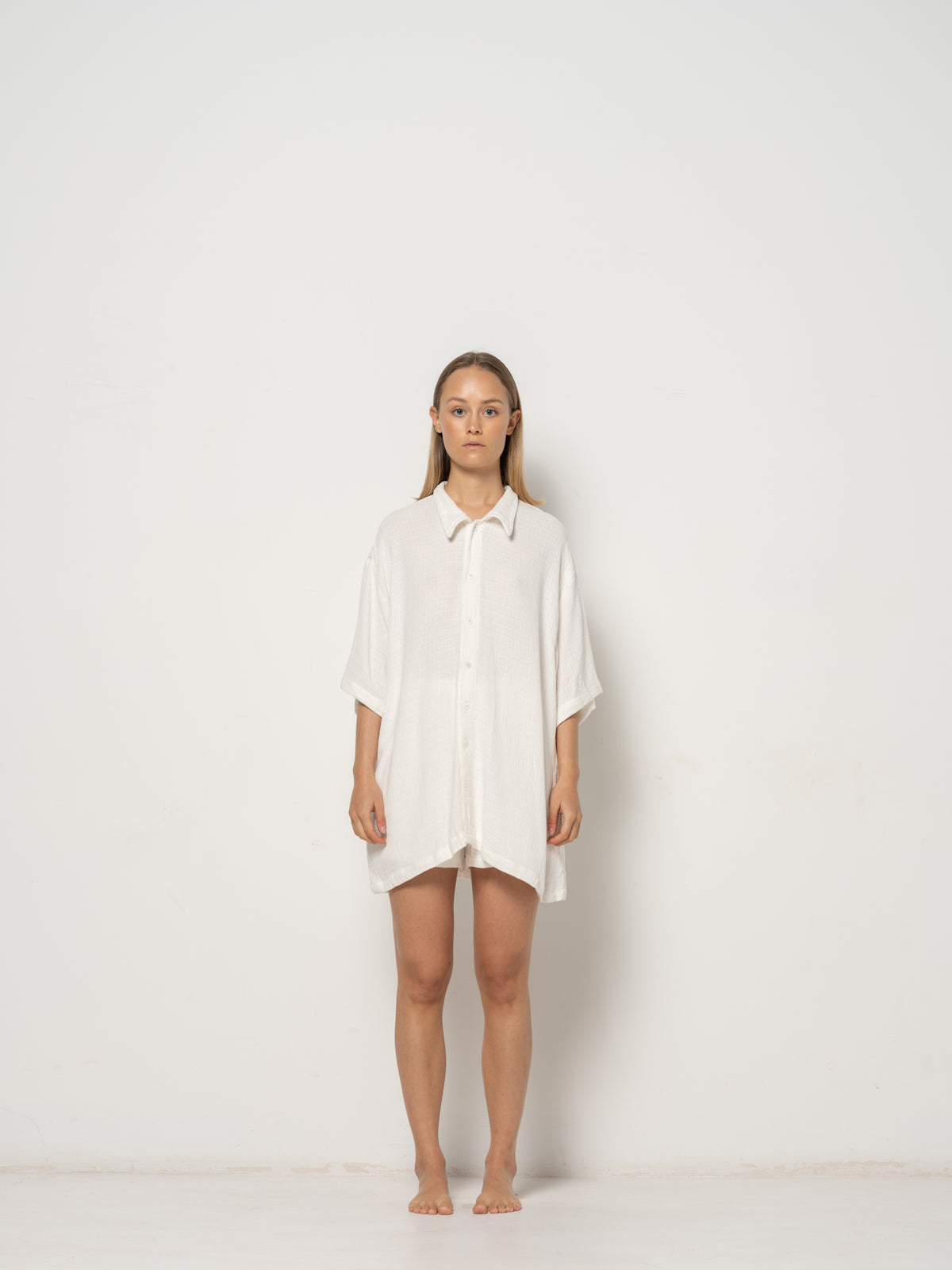 Amadea Shirt - White Cotton