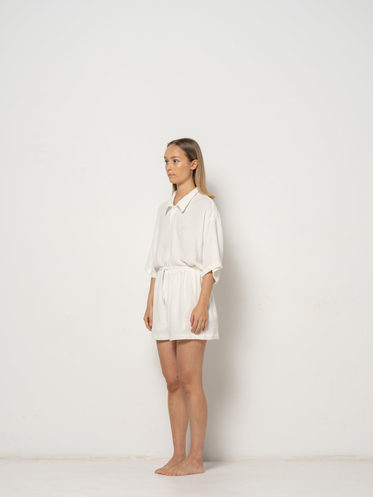 Amadea Shorts - White Cotton