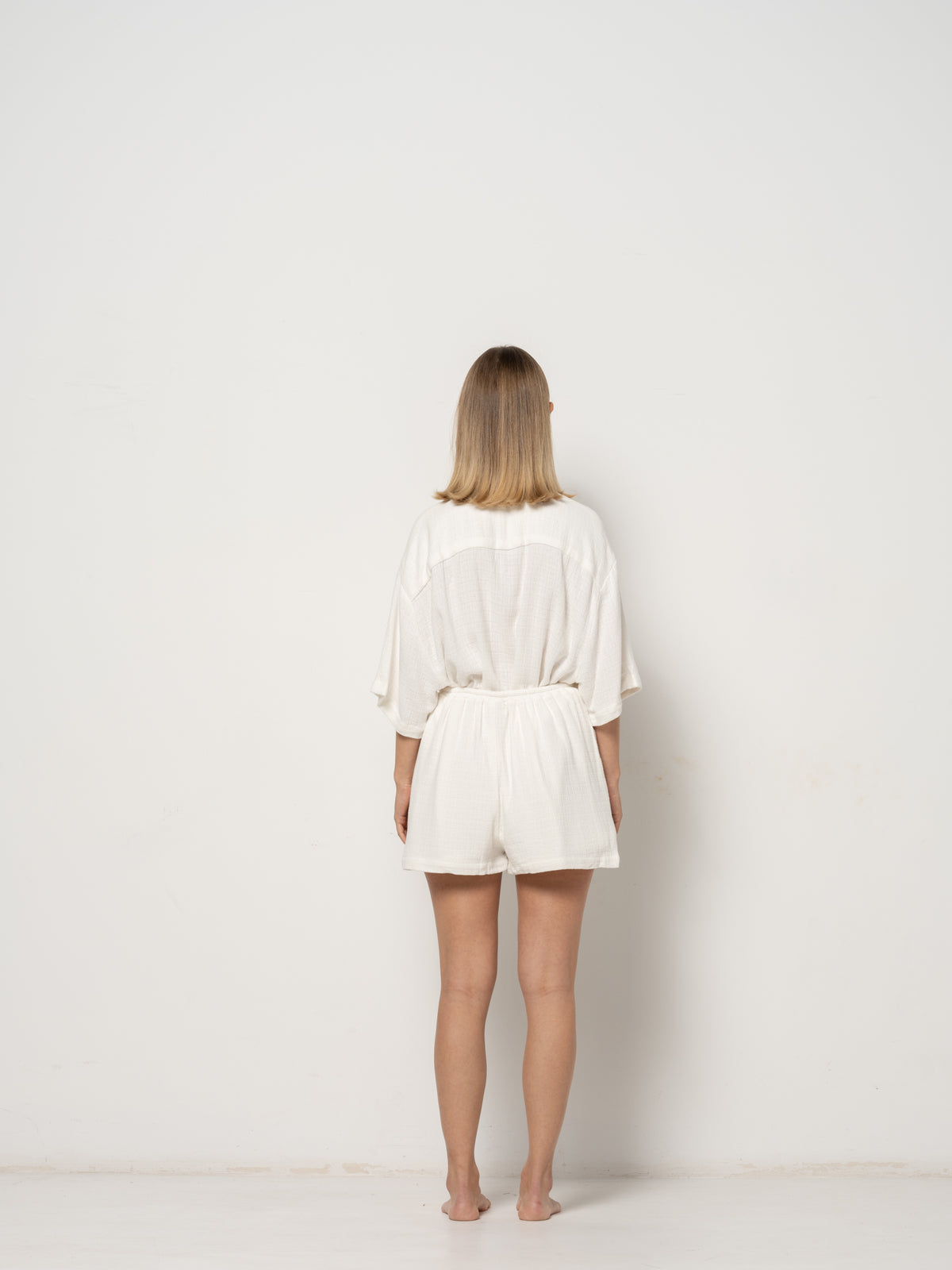 Amadea Shorts - White Cotton