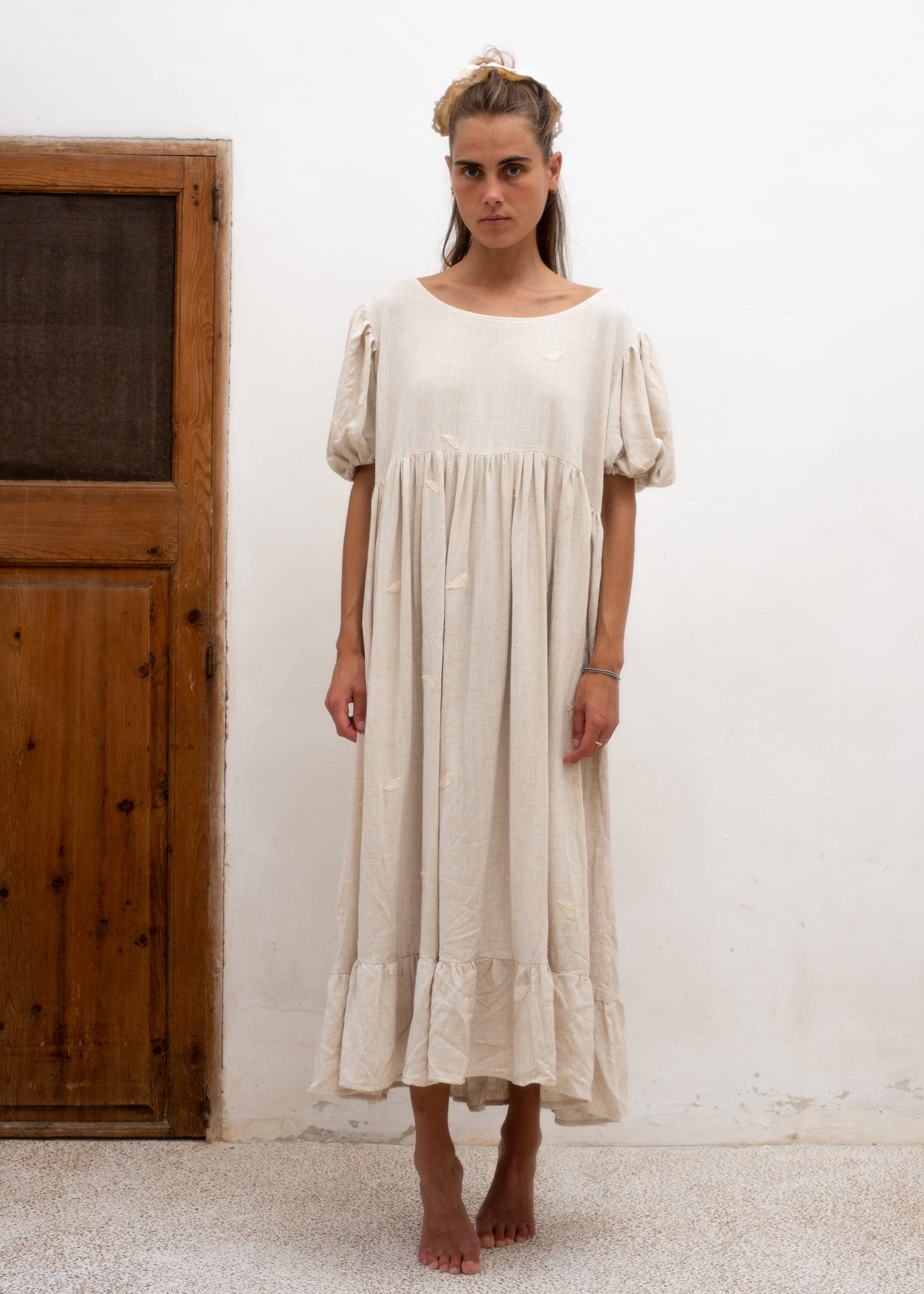 Cézanne Dress — Linen Blend Embroidery