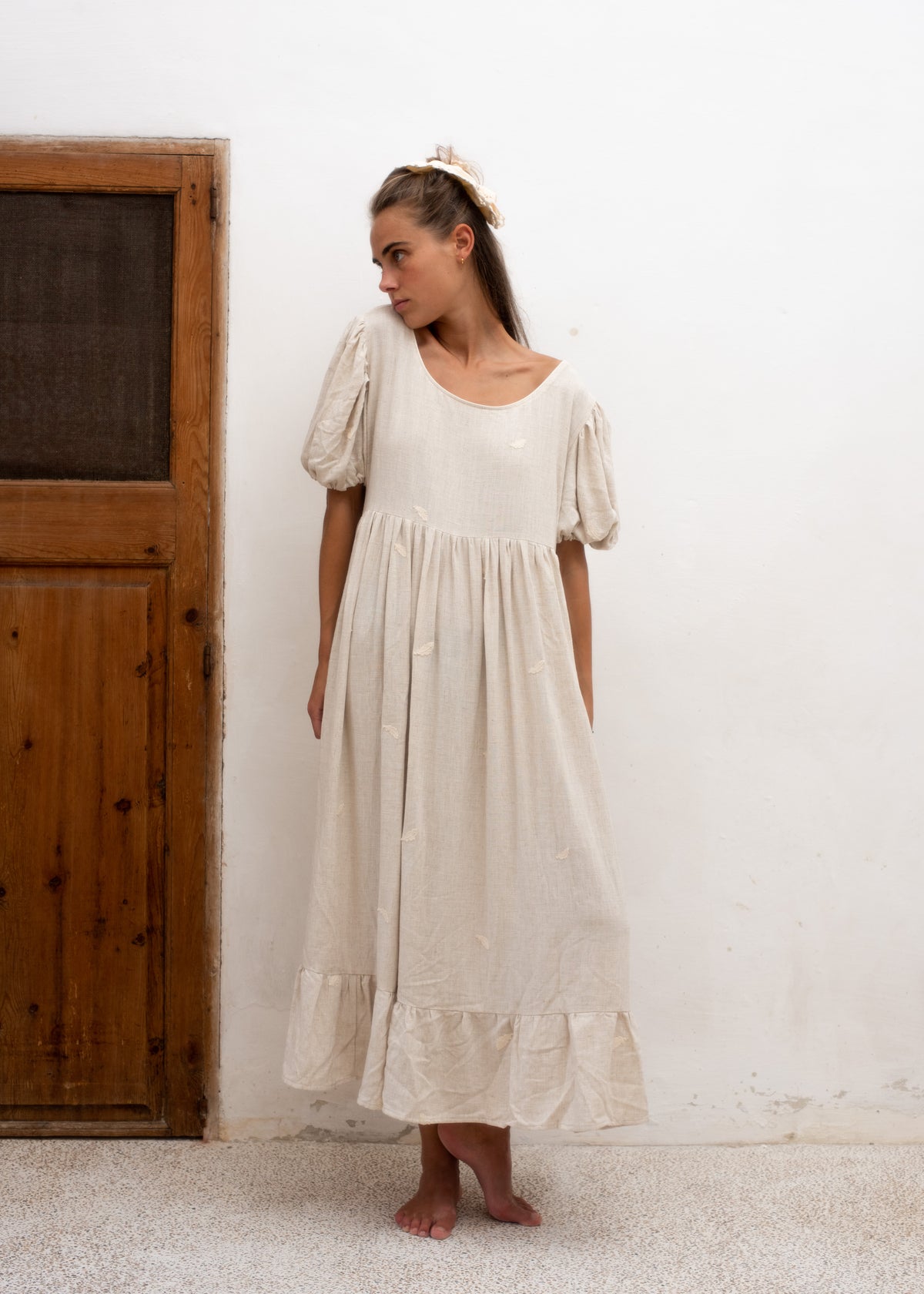 Cézanne Dress — Linen Blend Embroidery