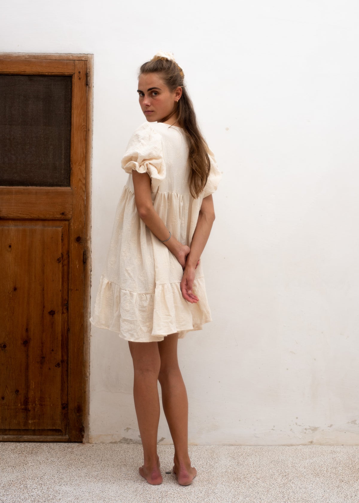 Matisse Dress — Flower Gauze Embroidery