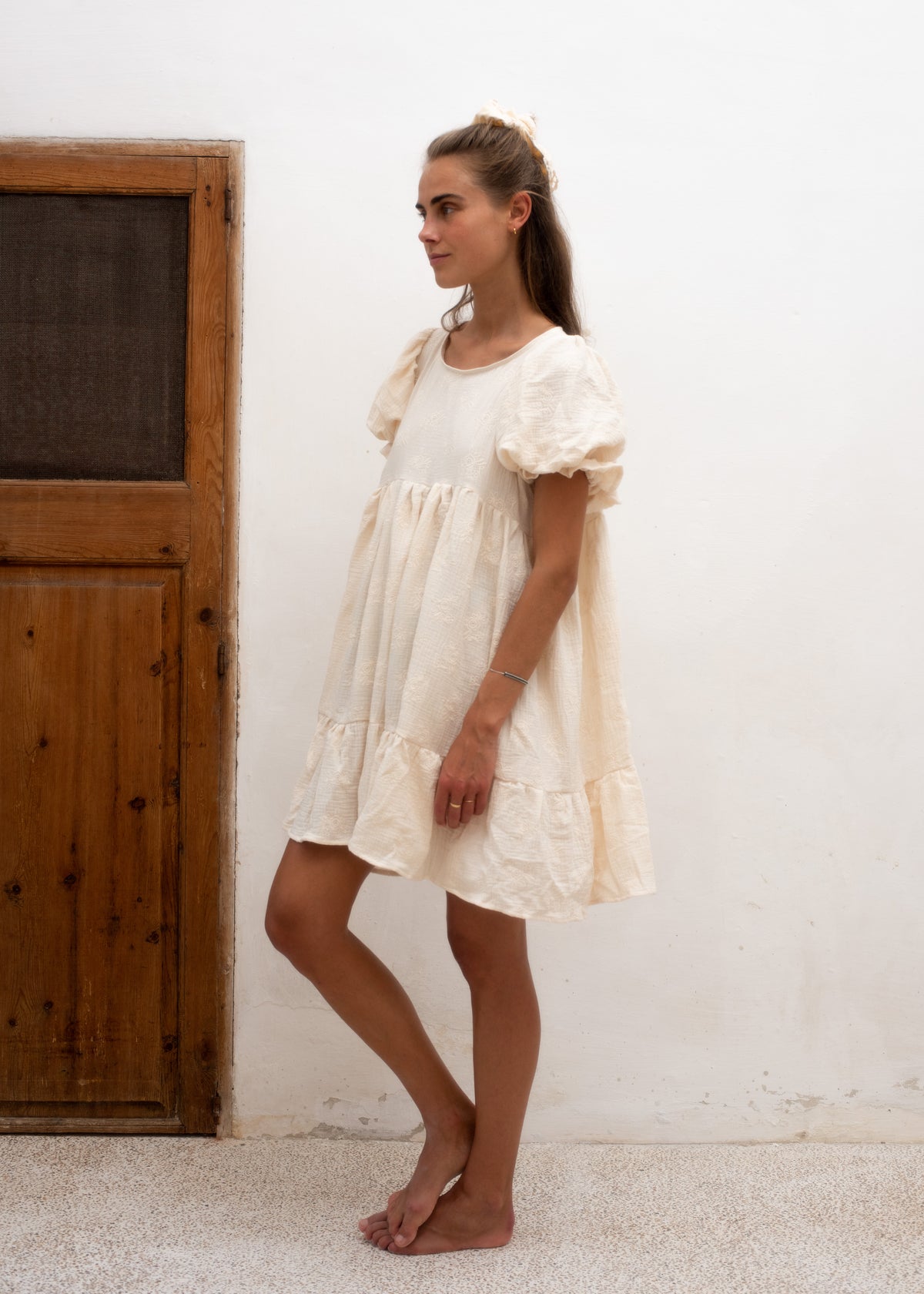 Matisse Dress — Flower Gauze Embroidery
