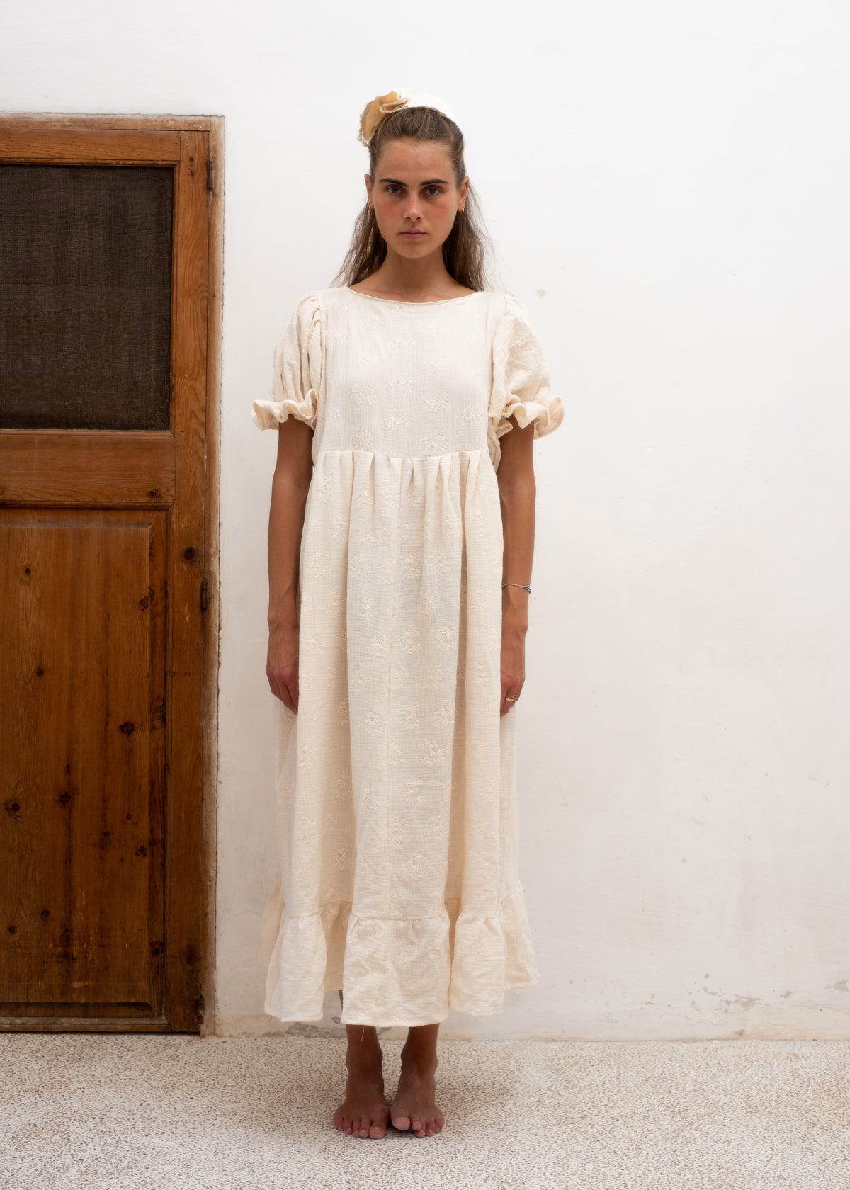 Cézanne Dress — Flower Gauze Embroidery