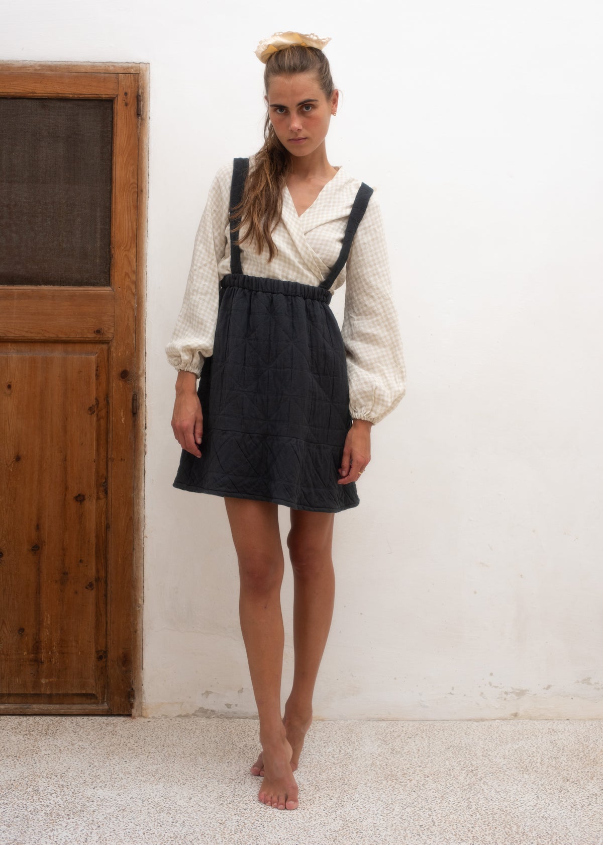 Renoir Skirt — Smog Jacquard Cotton