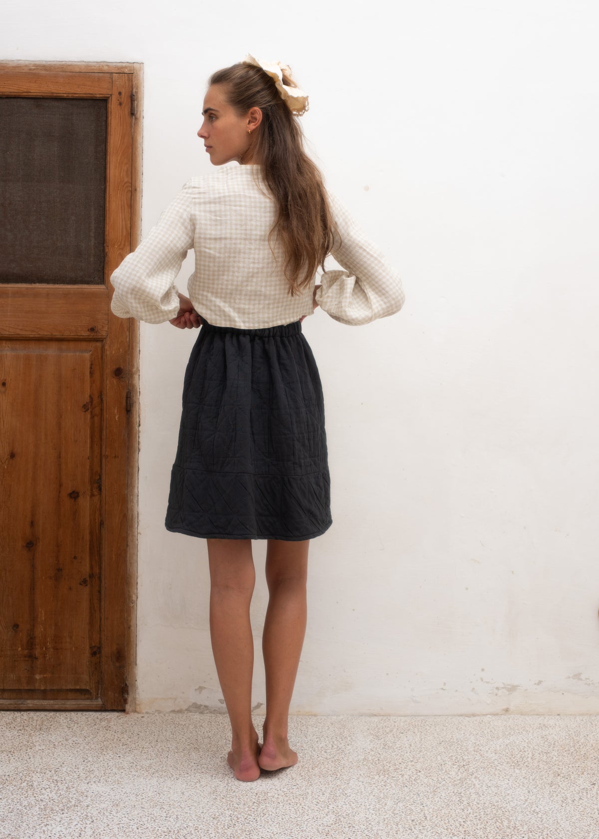Renoir Skirt — Smog Jacquard Cotton