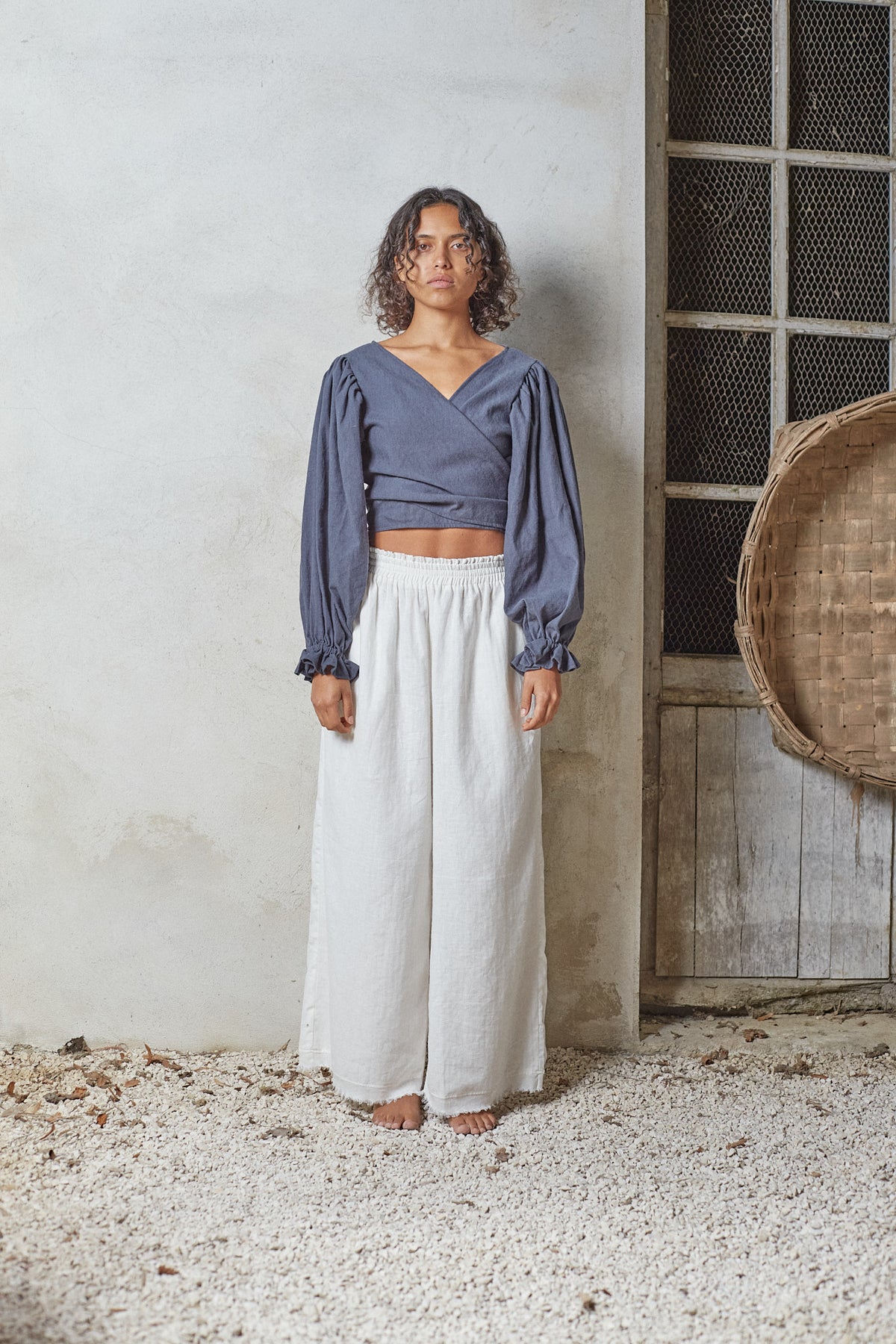 La Blouse Moisson – Navy Cotton Linen